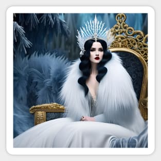 The Snow Queen on her Throne Sticker